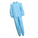 B Baosity 静電気防止服　作業服　自動車産業、セメント製造、コスト製造作業　多用途　XL　全4色 - 青