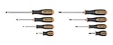 GearWrench 82682 8 Pc. Phillips/Slotted Orange Dual Material Screwdriver Set Black [並行輸入品]