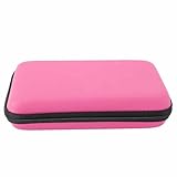 ゲームコンソールキャリングケース、ポータブルハードシェルトラベル保護ケース New 3DS XL、NEW 2DS XL、NEW 3DS XL、3DS XL、3DS LL 用 8 ゲームスロットインナーポケット付き (ピンク)