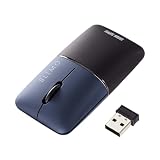 サンワサプライ 静音ワイヤレスブルーLEDマウス 薄型 SLIMO （充電式・USB A・ネイビー） MA-WBS310NV