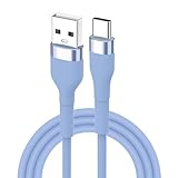 USB Type C ケーブル 1.2m 1本セット SLEIJAOOE 絡まないケーブル シリコン素材採用 66W急速充電 USB-A to USB-C 高耐久 断線防止 USB2.0 データ転送 スマホ/タブレット/ゲーム機 等Type-C機器対応(ブルー)