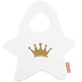 ララボイル リバーシブル　クラウンビブ ホワイト×ゴールドクラウン