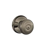 Schlage Antique Pewter Georgian Knob Privacy Set F40VGE0620