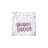 ネイルチップ ベリーショート 短め ショート つけ爪 ハンドメイド 手作り nail tips シンプル フィンガースーツ 可愛い アーモンド バレリーナ (オーロラ, S)