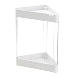 リッチェル「コーナーラック2段」【IT】ホワイト(#9806608) 幅26.5×奥行15.5×高さ35cm