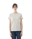 [チャンピオン] 半袖 丸首 綿100% COTTON USA ガーメントウォッシュ ショートスリーブポケットTシャツ ウィメンズベーシック CW-X336 オートミール