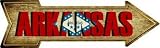 スマートブロンドアーカンソー州ノベルティMetal Arrow Sign a-197