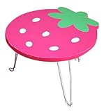 野苺型木製おりたたみテーブル 赤 S