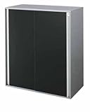 コクヨ　アルティス2　キャビネット　下置き　高さ1020mmタイプ　2枚引き違い戸　パンチングタイプ　幅900×奥行き450mm カラー:P81（フラットシルバー）