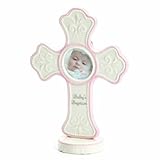 Nat and Jules Baby's Baptism Cross Frame, Pink by Nat and Jules [並行輸入品]
