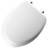 Mayfair 113CP 000 Soft Antimicrobial Vinyl Toilet Seat with Chrome Hinges, Elongated, White [並行輸入品]