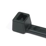 Hellermann Tyton T18S0C2 Standard Cable Tie 3.3 Long 18lb Tensile Strength PA66 Black (Pack of 100) 