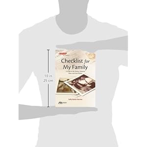 ABA / AARP Checklist for My Family: A Guide to My History, Financial Plans, and Final Wishes