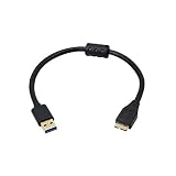 Micro B - USB 3.0 Aケーブル 5Gbps高速データ急速充電ケーブル,SinLoon タイプAオス - マイクロタイプBオス コード 外付けハードドライブ、HDカメラ、Samsung Note 3 / Galaxy S5 / N9000など対応 スペースグレ (Black A 0.3M)