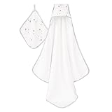 エイデンアンドアネイ Aaden+anais フード付きタオル＆ウォッシュクロス セット hooded towel set (トゥインクル3033)