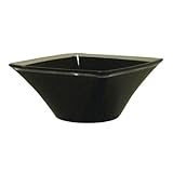 イタリア製樹脂ポット SQUARE SHALLOW 20cm （穴無し） ブラック