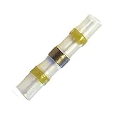 ultnice 100個熱収縮突合せコネクターワイヤクリンプターミナル6 mm (イエロー)
