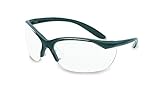 UVEX by Honeywell 11150910 Vapor II Series Safety Eyewear, Black Frame, Clear Lens with Anti-Scratch