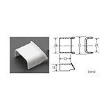 エスコ EA947JA-161 33x21x 13 mm メタルモール用保護金具(ホワイト) ESCO