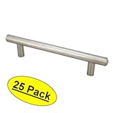 CosmasハードウェアヨーロピアンスタイルバーキャビネットPull 6 1 / 8 "サテンニッケル3 – 3 / 4 "穴中心( 96 mm ) – 25パック