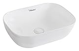 Whitehausコレクションwh71333 Isabella Plusコレクション長方形上マウントBasin withセンターDrain ,ホワイト