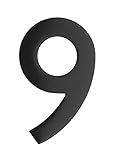 Architectural Mailboxes 3585B-9 5 in. Brass Floating House Number 9 Black [並行輸入品]