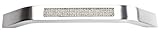 Atlas Homewares 3198 Crystal Collection 7.2-Inch Inset Crystal Long Pull, Brushed Anodized Aluminum 