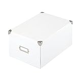 ふた付き収納ボックス カラーボックスの整理にも 折りたたみストレージボックス 〔L〕 シュガーホワイト