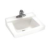 American Standard 0321.975.020 Declyn 4-Inch Center Holes Wall-Hung Lavatory Less Overflow, White [並