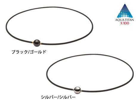 ファイテン(PHITEN) RAKUWAネックX100(ミラーボール)ブラック×ゴールド 40cm羽生結弦使用モデル