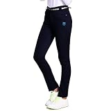 [Tenflow] ゴルフパンツ ゴルフウェア レディース ストレッチ GOLF アウトドア スポーツパンツ 長ズボン ロングパンツ 春夏秋用 美脚 吸汗 速乾 運動着 カジュアルパンツ(XL ネイビー)