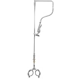 T & S真鍮b-0171 pre-rinseオーバーヘッドSwivel Arm 1つ穴ベース4-inch Spreader単一温度制御