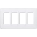 Lutron CW-4-WH 4-Gang Claro Wall Plate, White [並行輸入品]
