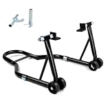 Donext バイクスタンド リア メンテナンススタンド 後輪用 整備用 耐荷重340kg 750LBS キャスター付き L型＆U型2種類付き ブラック