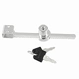 uxcell ガラスドアロック チューブラースタイル セキュリティ機器 鋸歯状エッジプレート