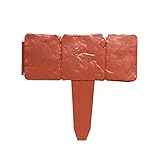 コモライフ レンガ石調ガーデンフェンス 10枚組 庭 ガーデニング 花壇 10枚で約2.4m 連結 簡単設置