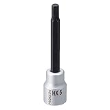 プロクソン(PROXXON) ヘックスビットソケット 3/8" ロング(80mm) 5mm No.83568