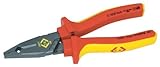 C. K Tools T39077-180 RedLine VDE Insulated Electricians Pliers with Pin Holder, 7-1/4-Inch OAL [並行輸