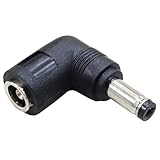 MaxLinker (マックスリンカー) DC端子サイズ変換アダプタ L型 メス側 外径6.5mm 内側ピン穴1.4mm → オス側 外径5.5mm 内径2.1mm DCアダプタサイズ変換に 電力24v 5Aまで対応