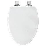 細長い高密度成形木製Toilet Seat withスタイリッシュ、安全なクロムwhisper-close with Easy Clean and変更ヒンジwith sta-tite one-size