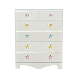 アルファタカバ 子供部屋に置きたいキッズチェスト ポップスター 幅75cm5段タイプ ホワイト(取っ手いろいろ)