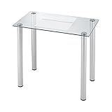 強化ガラス ネイルテーブル クリア 幅90cm×奥行50cm×高さ71cm [ 多用途 ネイルテーブル ネイルデスク パソコンデスク PCデスク 平机 作業台 多機能 オフィス フリー デスク テーブル 机 セルフネイル ]◆