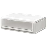 日本製 収納ケース 収納チェスト くもりガラスのような前面パネル クリアチェスト (62cm幅 1段)