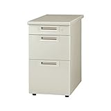 プラス 脇机3段 RJ-047D-3 LGY エルグレー 引出D