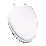 Bath D?cor 6F1E2-00CH Premium Soft Elongated Closed Front Toilet Seat with Extra Heavy Duty Solid Wo