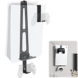 PS5ウォールマウントスタンド、PS5ウォールマウントキット、Playstation 5ディスクエディションとデジタルエディション用、Playstation 5用ウォール垂直ブラケット、テレビの近くまたは後ろの壁に取り付け、コントローラーマウント2個。