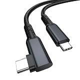 Sisyphy USB C ケーブル 5m L字 PD対応60W/3A急速充電 Oculus Quest対応 L字 5m ナイロン 4K@60Hz 映像出力 USB3.2 Gen1 5Gbpsデータ転送 PD対応240W/5A急速充電、対応 iPhone MacBook Pro/iPad Pro/Google Pixel/Galaxy等タイプC対応