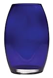 Majestic Gifts T-890-12 Classic clear 11.5 in. High Quality Glass Cobalt Oval Vase
