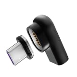 CIO マグネット変換アダプタ USB-C(メス) to USB-C(オス) L字 タイプc ケーブル 磁石で脱着可能に 100W USB2.0 480Mbps(映像非対応)(ブラック)