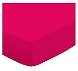 SheetWorld Fitted Square Playard Sheet 37.5 x 37.5 (Fits Joovy) - Hot Pink Jersey Knit - Made In USA